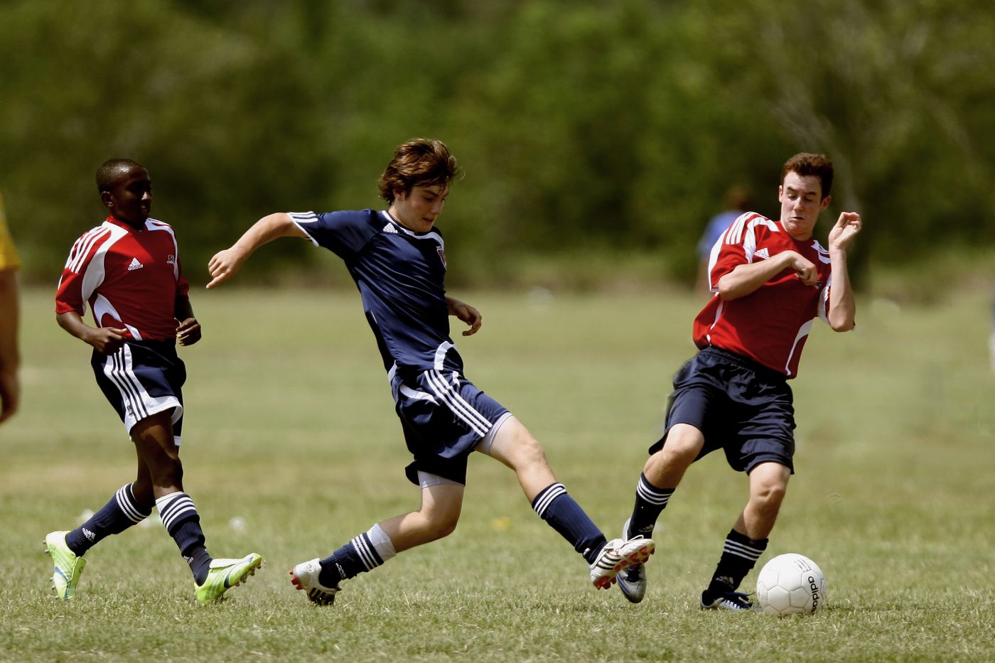 Young athletes competing